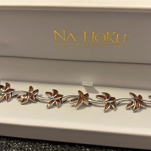 Na Hoku Palm Tree Link Bracelet with Kia Wood